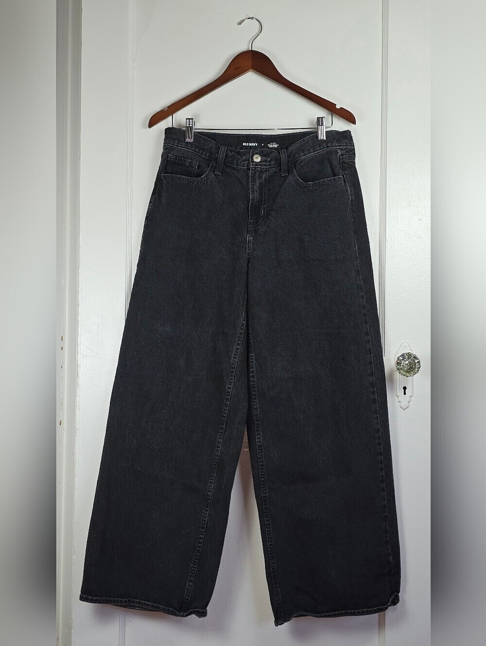 Old Navy Black WOW Baggy Wide Leg Jeans 8